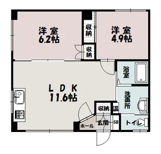 カノン214【201号室】の間取り