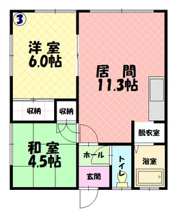 富マンション【103号室】の間取り