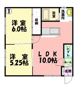 ワンダーハイツ98【201号室】の間取り