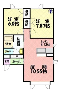 メルシー末広【1階】の間取り