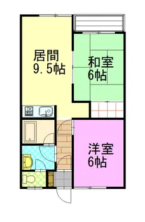 ブルーヒルズ6.6【101号室】の間取り