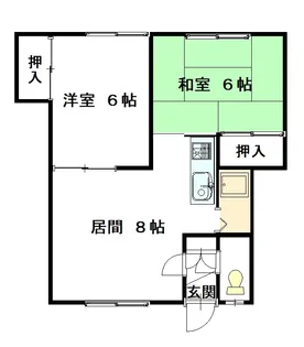 南9.26ハイツ【202号室】の間取り