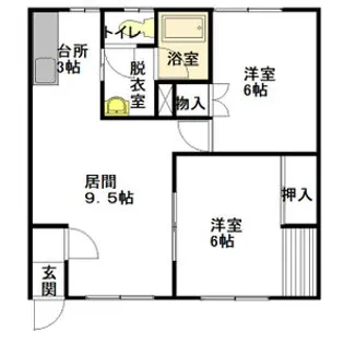 66&50【2-C号室】の間取り