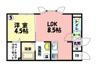 ルピナス24 B【205号室】の間取り