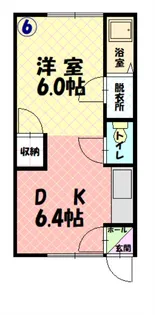 マンションつるや【206号室】の間取り