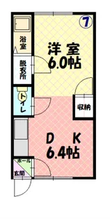 マンションつるや【207号室】の間取り