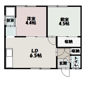 旭扇マンション【1階】の間取り
