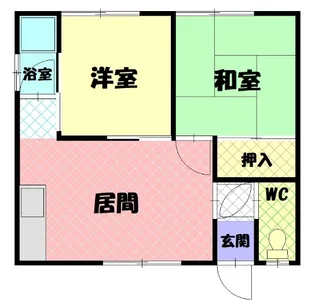 旭扇マンション【2階】の間取り