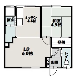 旭扇マンション【2階】の間取り