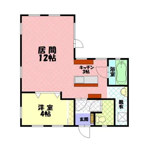 花々館【1-S号室】の間取り