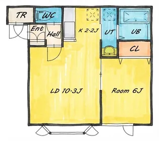 ブルーソールC【202号室】の間取り