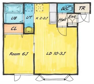 ブルーソールC【203号室】の間取り