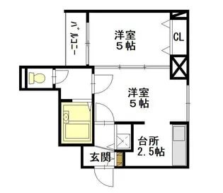 ノルテ1条通弐番館【0904号室】の間取り