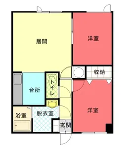 リバーサイドハイツA【3階】の間取り