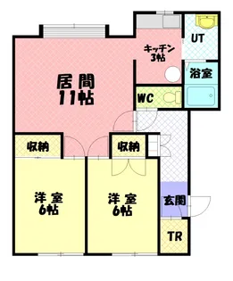ライフカムイA【201号室】の間取り