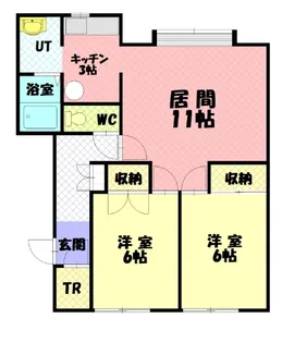 ライフカムイA【2階】の間取り