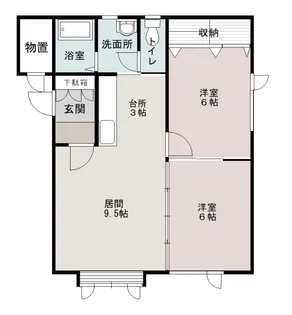 MS・LIEBREIZ【102号室】の間取り