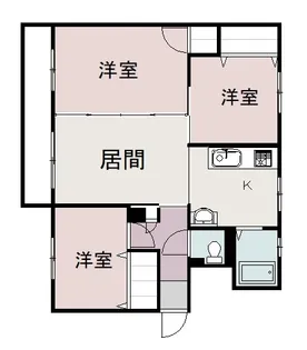 ヴィラナリー旭川 D棟【5階】の間取り