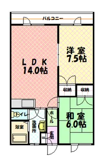 グランビューハイツ【201号室】の間取り