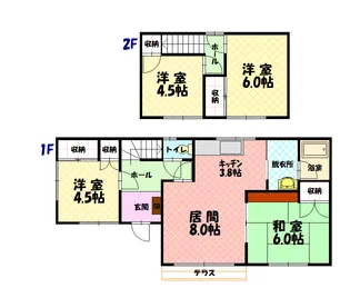北海道旭川市神楽岡十一条7丁目【一戸建】の間取り