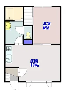 マイルーム神居【2階】の間取り