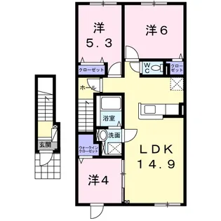 ドリームズ ワイズ【2階】の間取り
