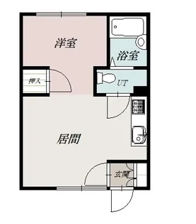 旭町コーポ【1階】の間取り