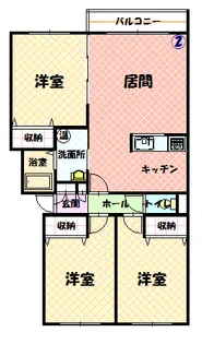 ラ・ポーレⅡ【102号室】の間取り