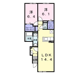 キスイ キャトル【1階】の間取り