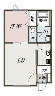RIVER SIDE KAGURA【201号室】の間取り