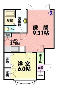 タウンズ緑町【203号室】の間取り