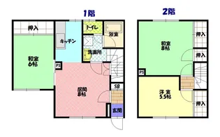 タウンハウス末広B【B-1号室】の間取り