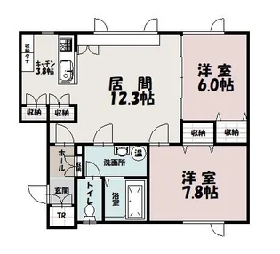 クリスタル5・6【2階】の間取り