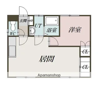 コーポやまもと【3号室】の間取り