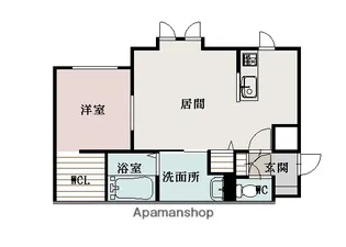ヴェルヒュッテ旭川南4条【202号室】の間取り