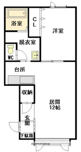 フォーシーズン北門【102号室】の間取り