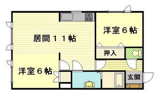 ブルータウン【203号室】の間取り