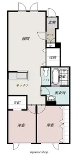 PLEASANTⅤ【1D号室】の間取り