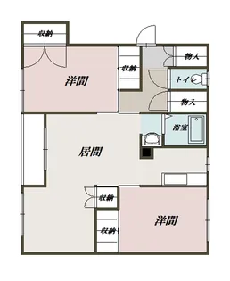 ヴィラナリー芦別Ⅱ B棟【201号室】の間取り