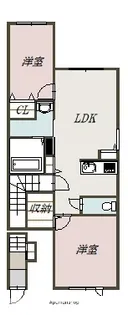 ブルームーンH&M【2階】の間取り