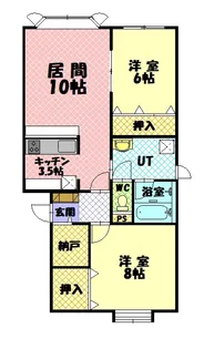 パルフェⅢ【102号室】の間取り