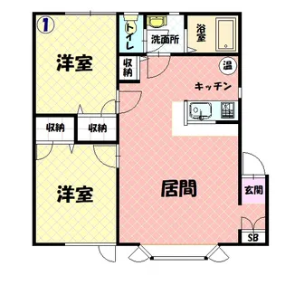 YOUトピア豊岡参番街 E棟【201号室】の間取り