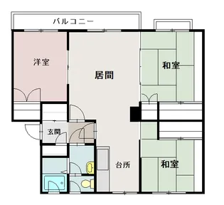 春光ユニバーサルマンション【3階】の間取り