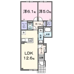 ベルメゾンG【1階】の間取り