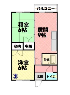 マンションヤマダA【203号室】の間取り