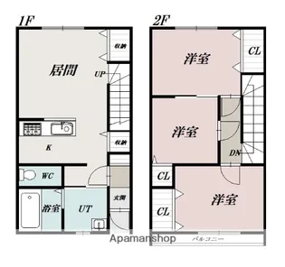 ルミナス豊岡【B号室】の間取り