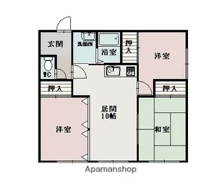グリーンハイツ2【B号室】の間取り