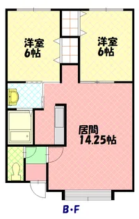 アロ・ド・ディアマン【F号室】の間取り