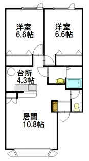 SESAME7・3【201号室】の間取り