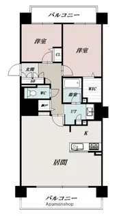 ロジェ・プライムスクエア神楽【14階】の間取り